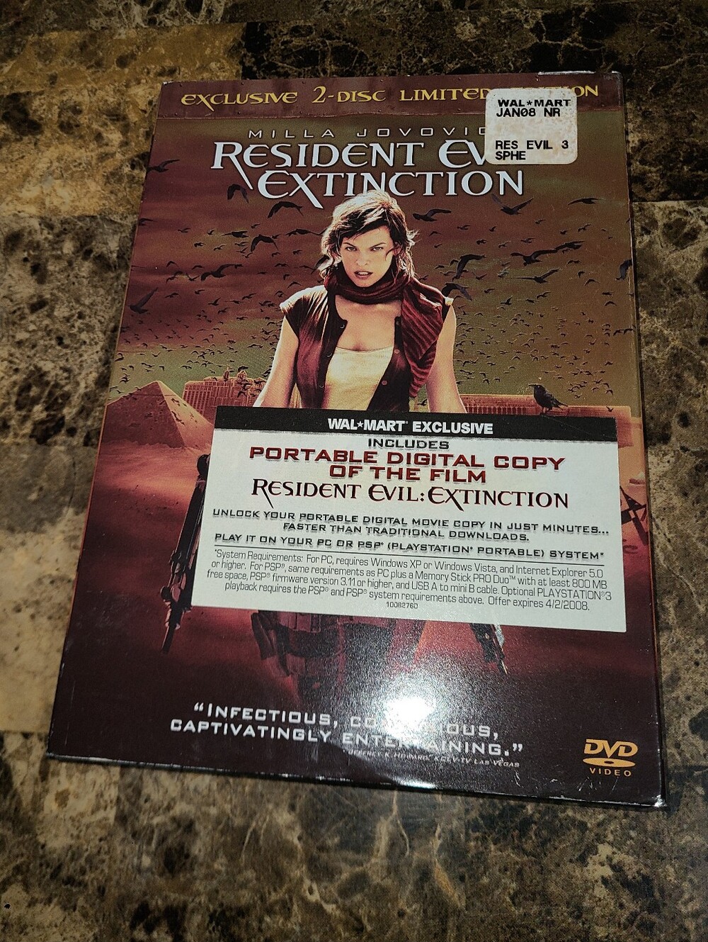 Resident Evil extinction 2 disc limited edition DVD set